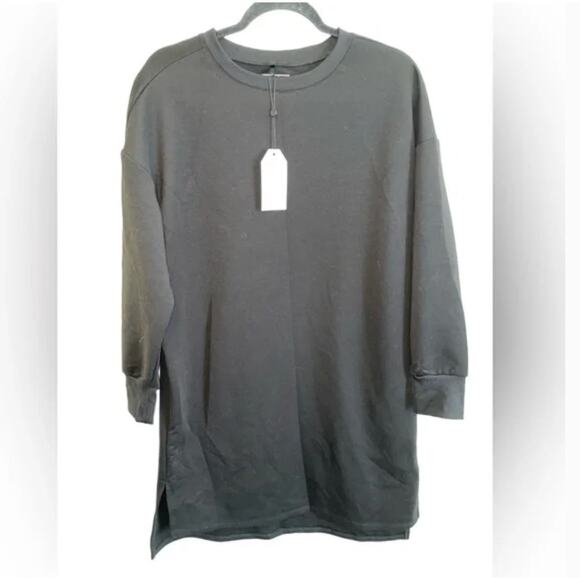Universal Standard Ceres Side Vent Sweatshirt Dress 4XS 00 0 2XS Black NWT Cozy - Picture 6 of 6